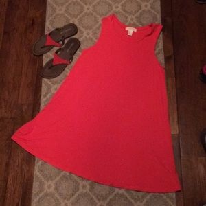 Forever 21 sleeveless bright coral dress